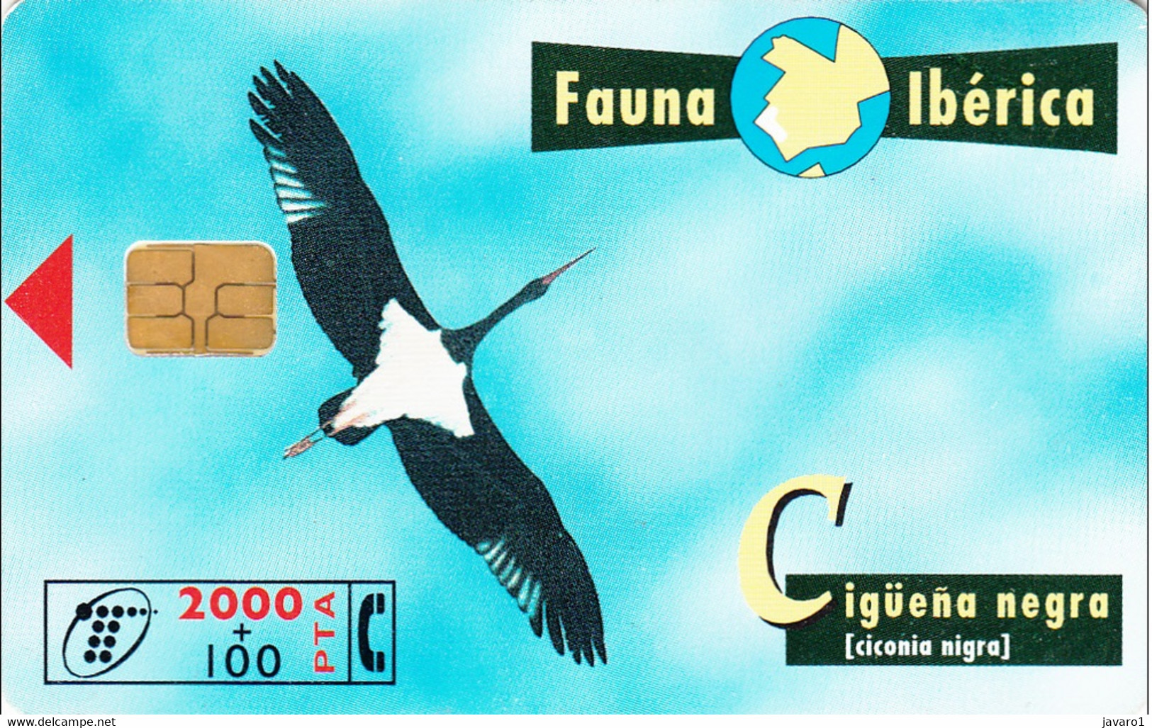 SPAIN ESP51 2000pta FAUNA Ciguena Negra USED (x) - Otros & Sin Clasificación