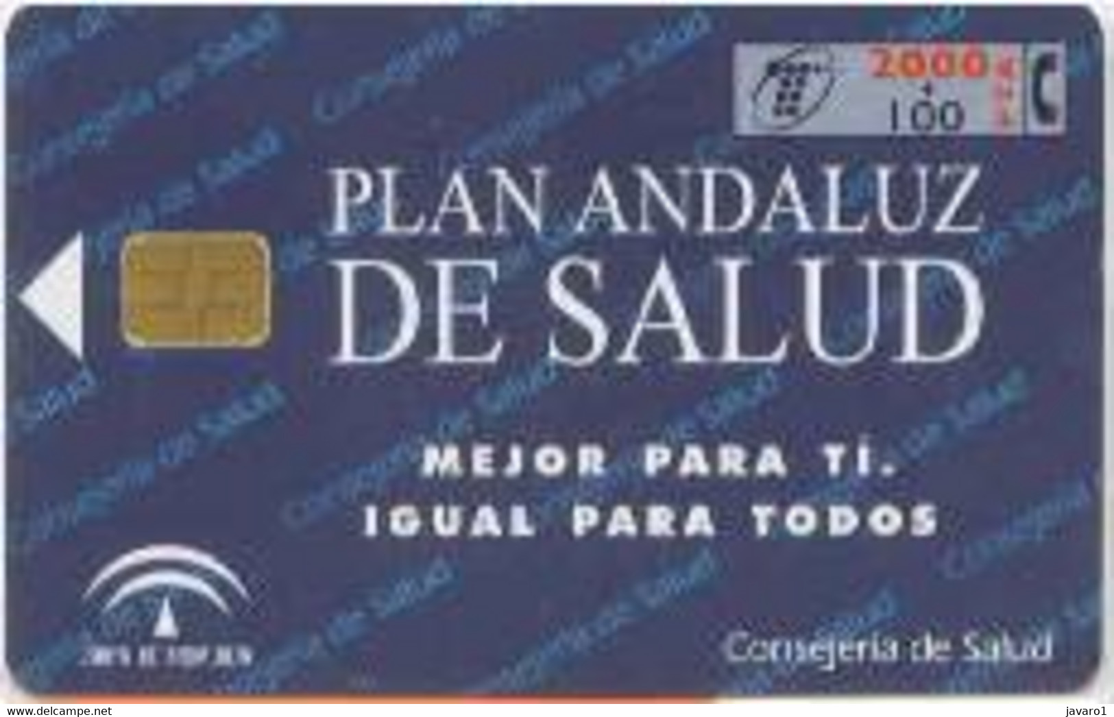 SPAIN ESP22 2000pta Plan Andaluz De Salud Insurance USED - Autres & Non Classés