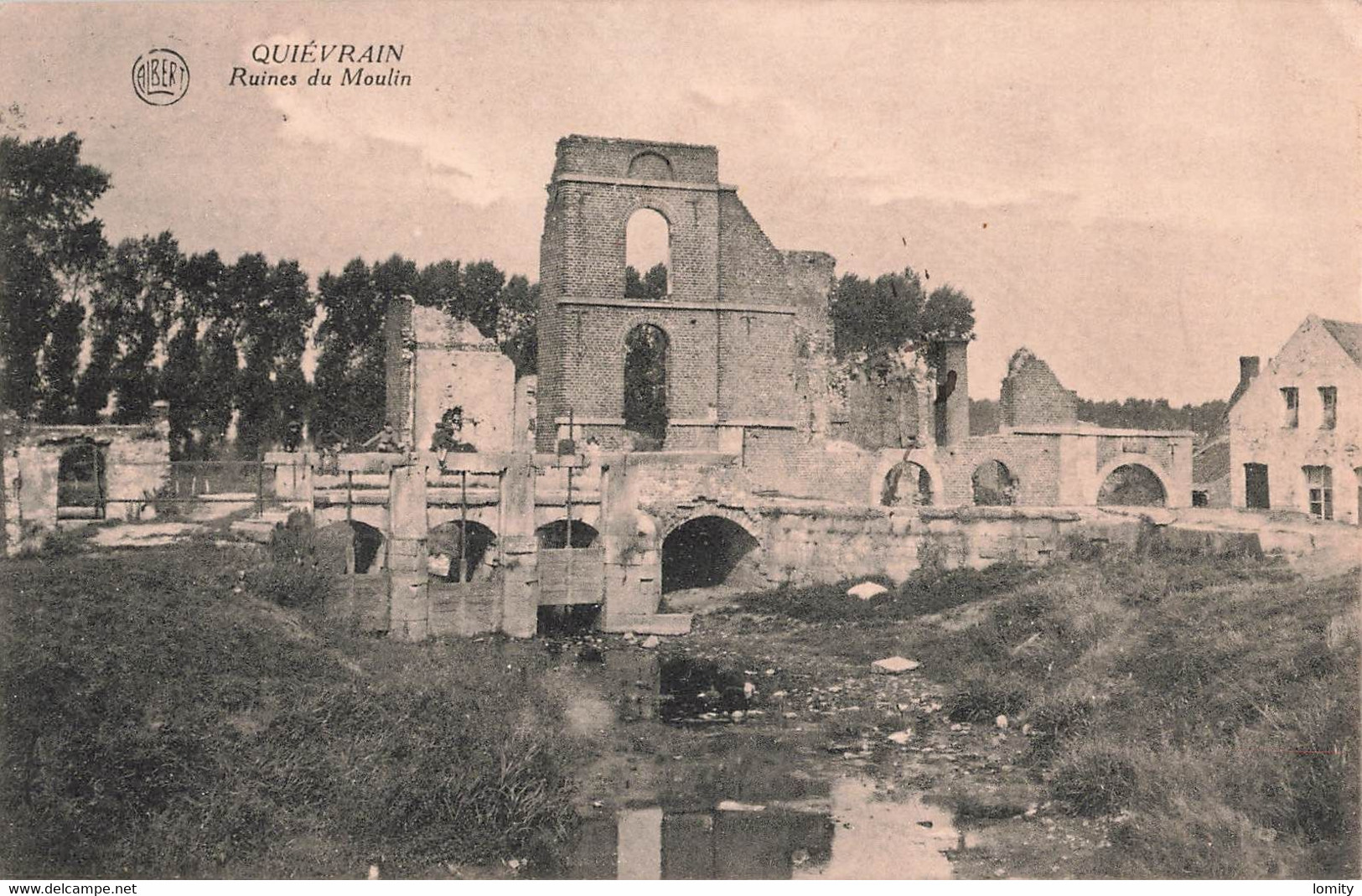 Belgique Quivrain Ruines Du Moulin - Quiévrain