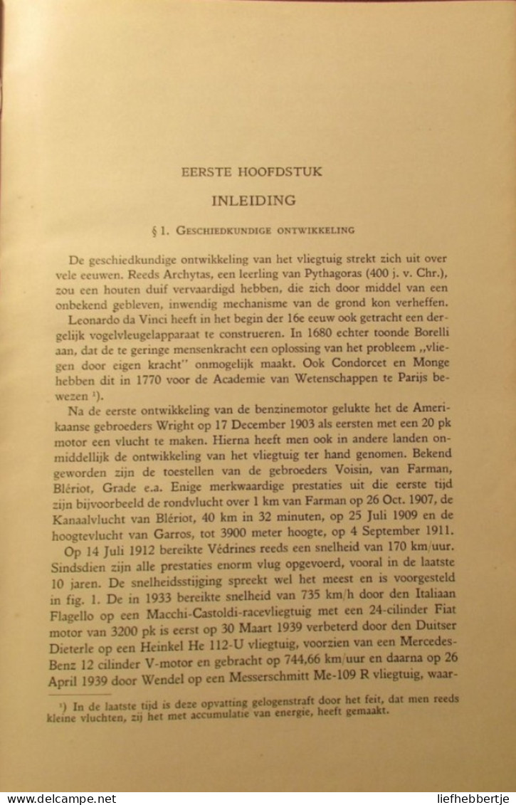 Het vliegtuig en zijn onderdelen : in twee delen - door T. Van Lammeren -  1941