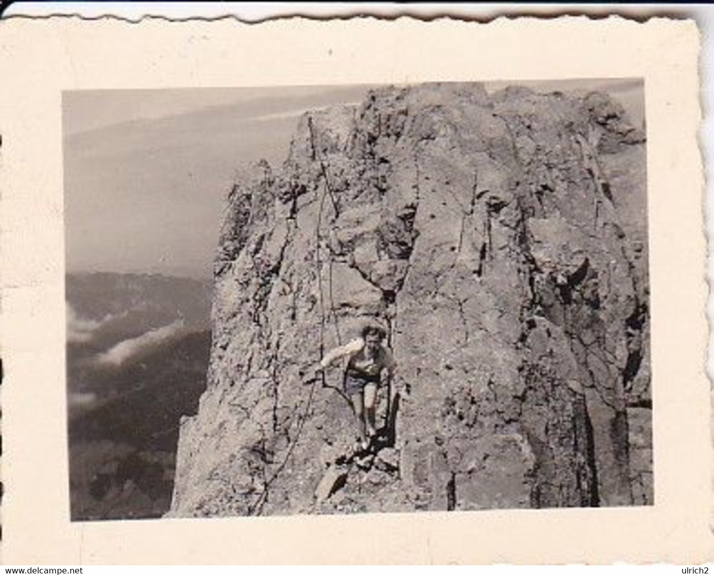 Foto Frau Auf Klettersteig In Den Bergen - 5,5*4cm  (53837) - Ohne Zuordnung