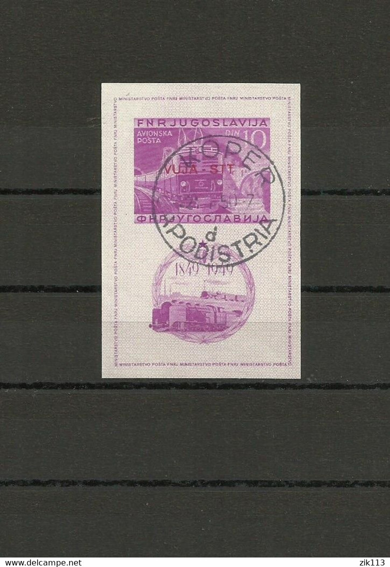 Trieste B 1950 - Mi. Bl. 1B Train, Used - Usados