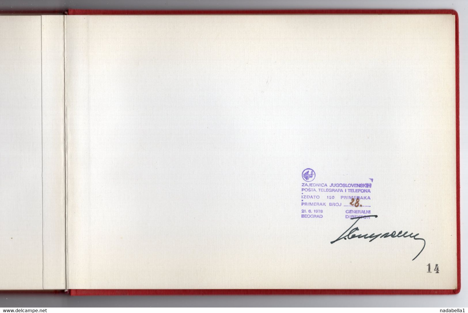 1978. YUGOSLAVIA,MINISTERIAL BOOKLET,XI COMMUNIST PARTY CONGRESS,14 NUMBERED PAGES,SIGNED BY POST OFFICE DIRECTOR