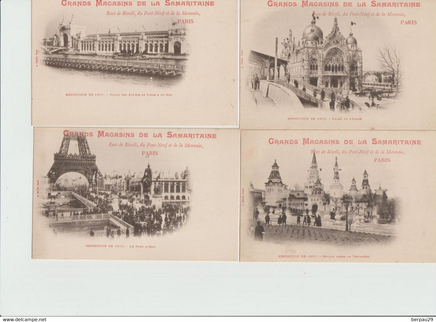 PARIS - Exposition 1900 -  LOT  De 12 Cartes PUB  " Grands Magasins De La SAMARITAINE " - Tentoonstellingen