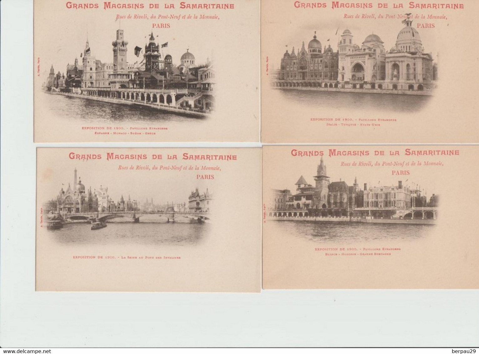 PARIS - Exposition 1900 -  LOT  De 12 Cartes PUB  " Grands Magasins De La SAMARITAINE " - Tentoonstellingen