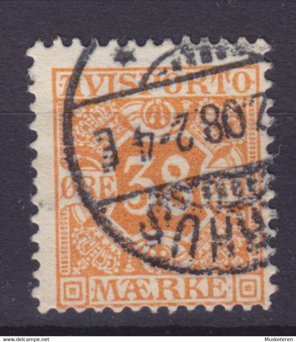 Denmark 1907 Mi. 6 X     38 Ø Avisporto Verrechnungsmarke Newspaper Journal Postage Due ERROR Variety Broken 'M' - Variedades Y Curiosidades