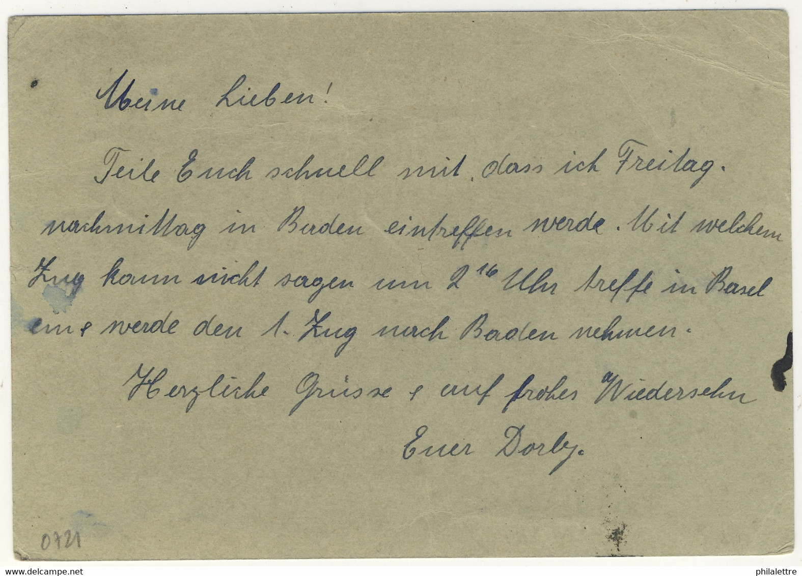 FRANCE 1931 CàD Recette Auxiliaire De " WOLFSKISCHEN / BAS RHIN " Sur CPEP40c Semeuse (d.032) Avec Complément Yv.272 - Cartas & Documentos