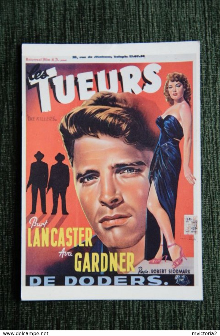 LES TUEURS, Ava GARDNER, Burt LANCASTER. - Affiches Sur Carte