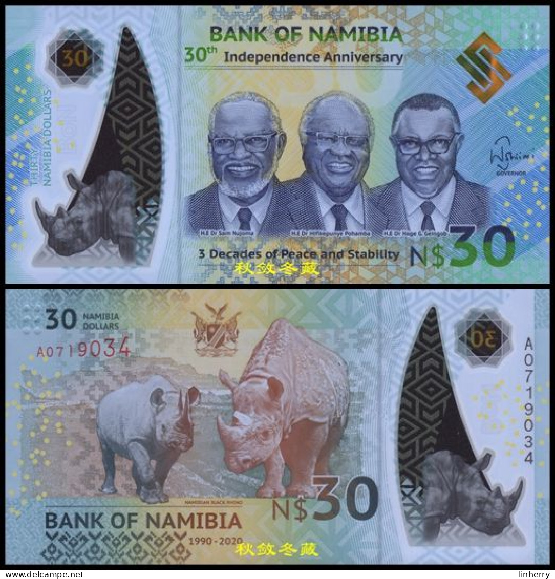 Namibia 30 Dollars (2020), Commemorative, Polymer, UNC - Namibië