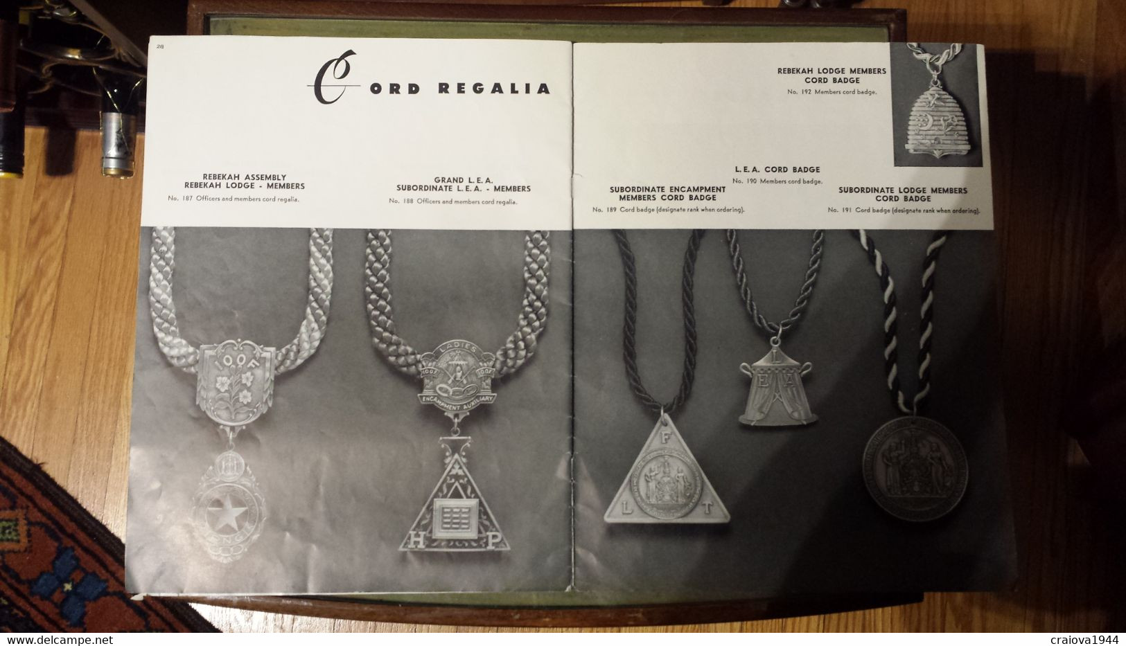 "THE SOVERIGN GRAND LODGE" INDEPENDENT ORDER OF ODD FELLOWS -VINTAGE CATALOGUE OF MASONIC JEWELS