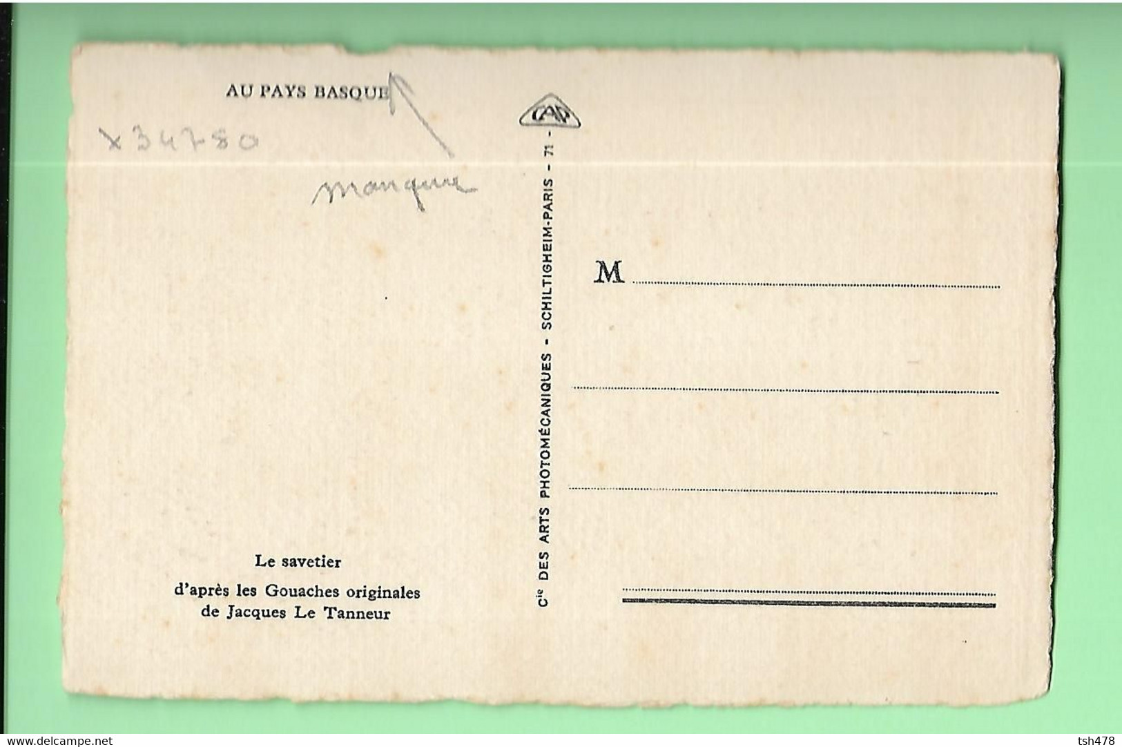 64---AU PAYS BASQUE--Le Savetier---illustration De Jacques LE TANNEUR--voir 2 Scans - Le Tanneur