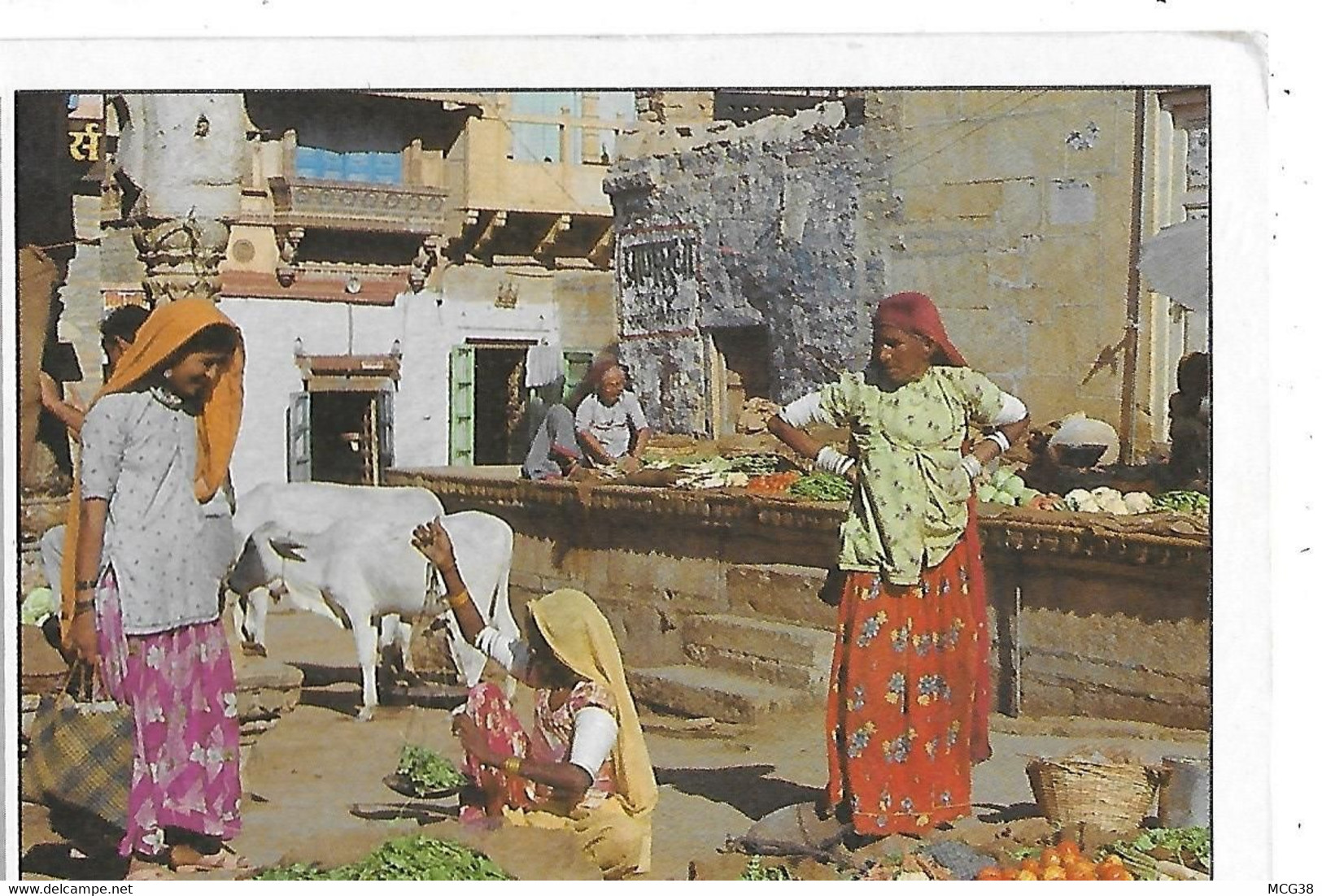 ASIE  -  INDE  -  CARTE  POSTALE  COLORISEE  - JAISALMER  -  VOIR  TIMBRES - India