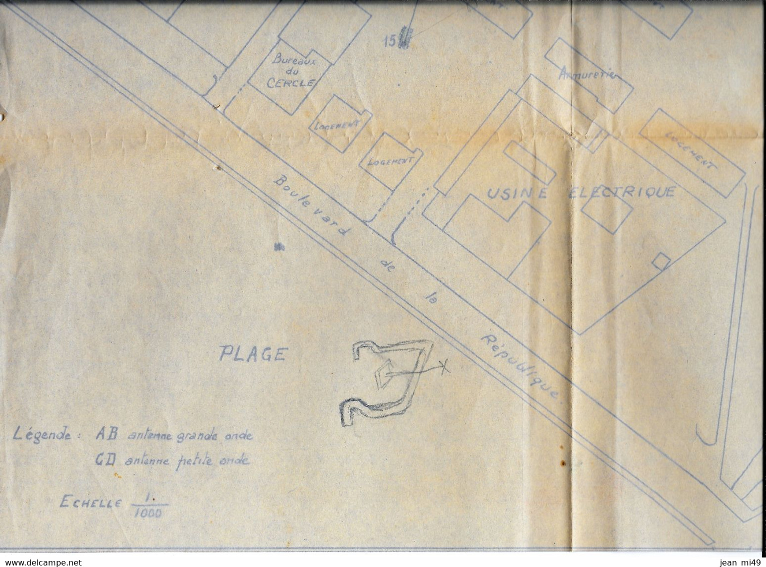 PLAN - STATION INTERCOLONIALE DE DJIBOUTI - Postes Et Télégraphes - Télégraphie Sans Fil -  7/12/1936 - Monde