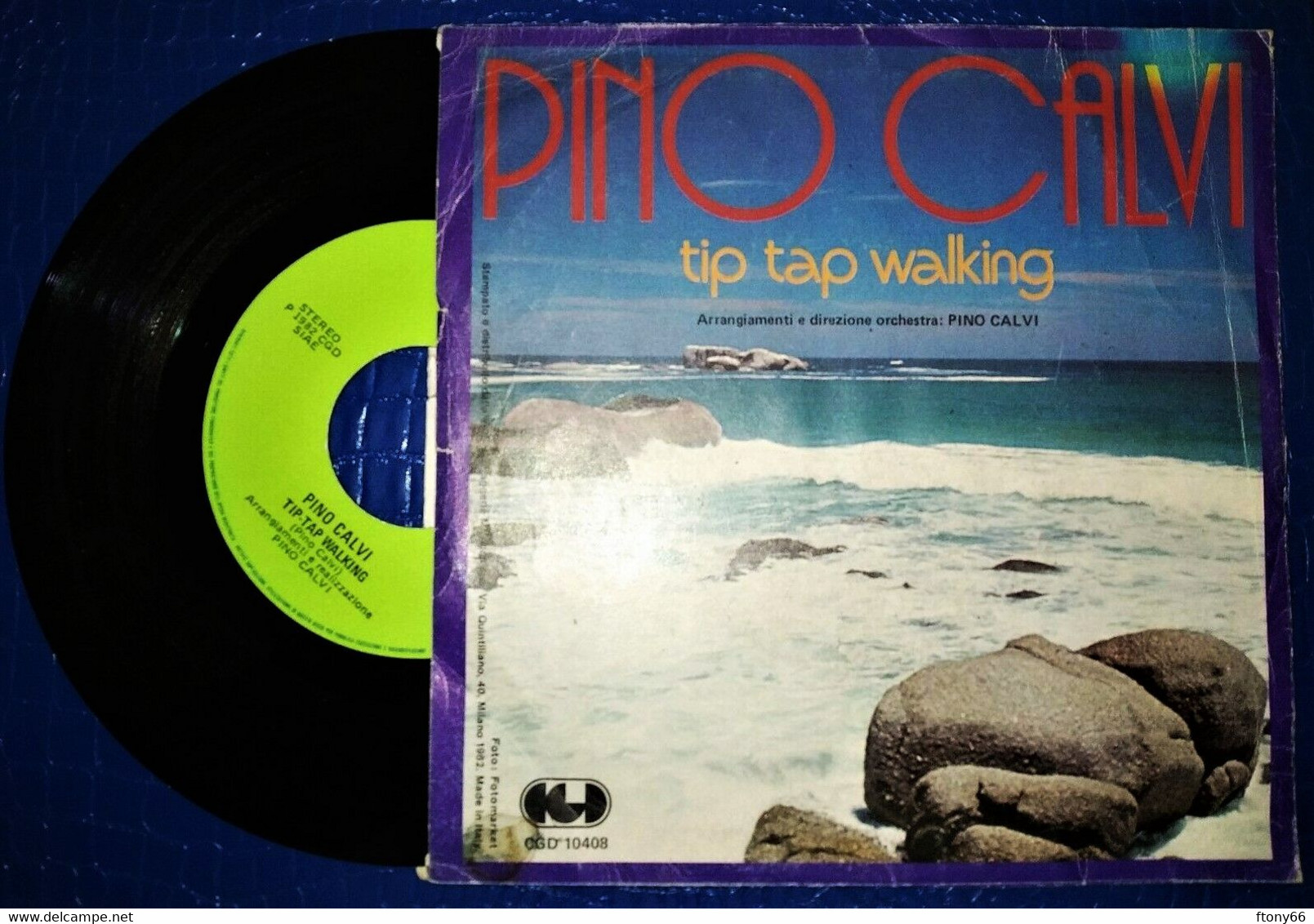 MA19 45 Giri PINO CALVI "CONCERTO PER UN AMORE LONTANO / TIP TAP WALKING" - 1982 CGD 10408 - Jazz