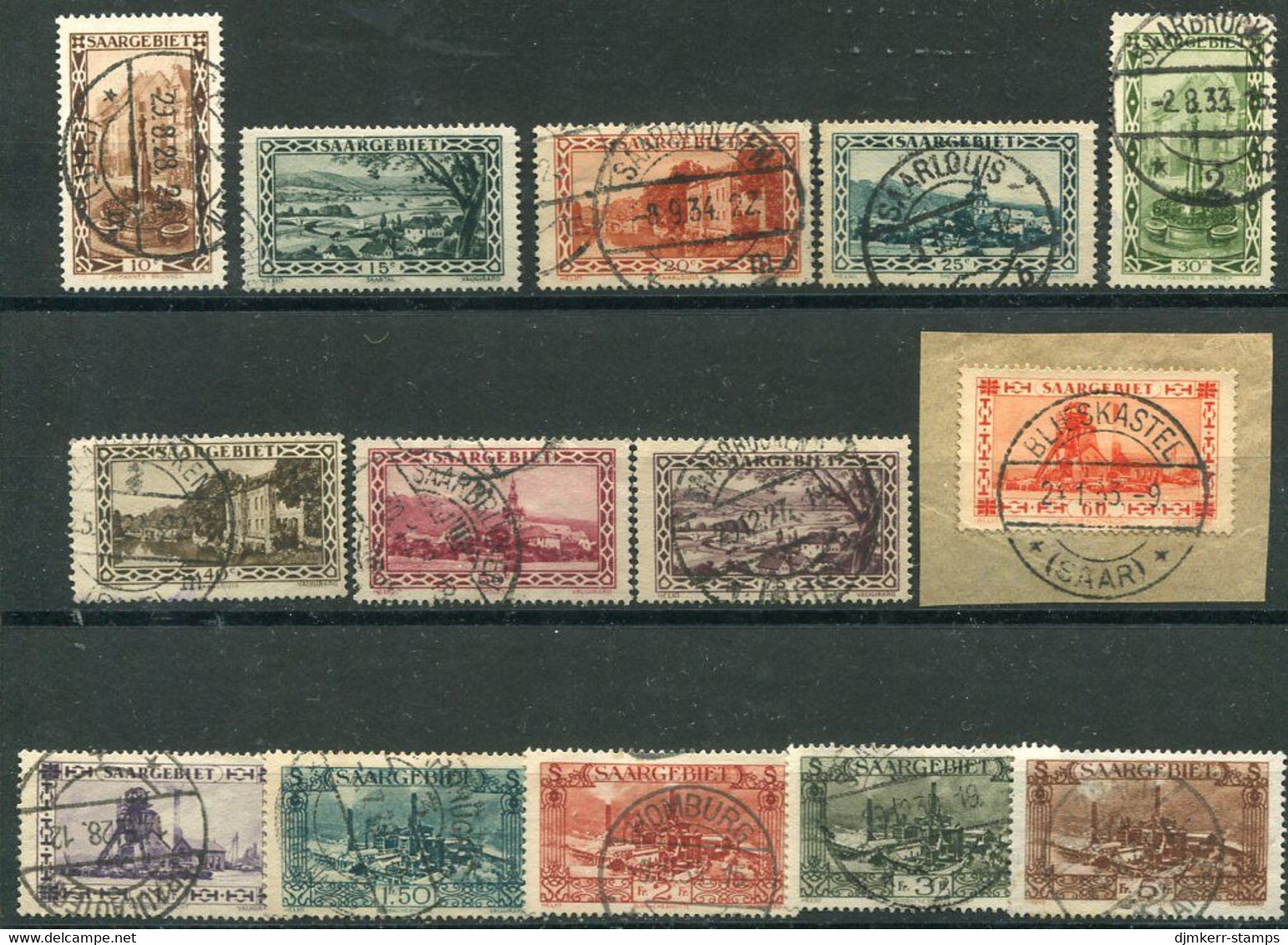 SAAR 1926 Views And Buildings Definitive Set Of 14 Used.  Michel 108-21 - Used Stamps