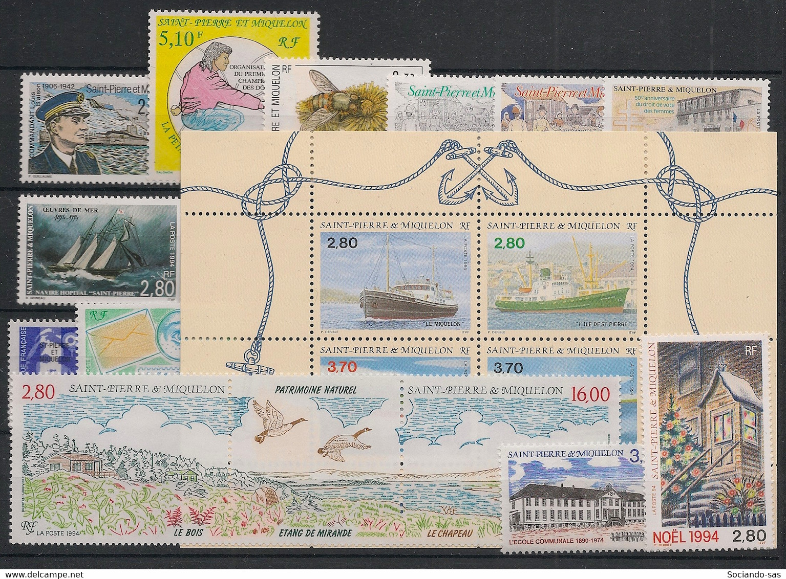 SPM - Année Complète 1994 - N°Yv. 592 à 608 - 17 Valeurs - Neuf Luxe ** / MNH / Postfrisch - Full Years