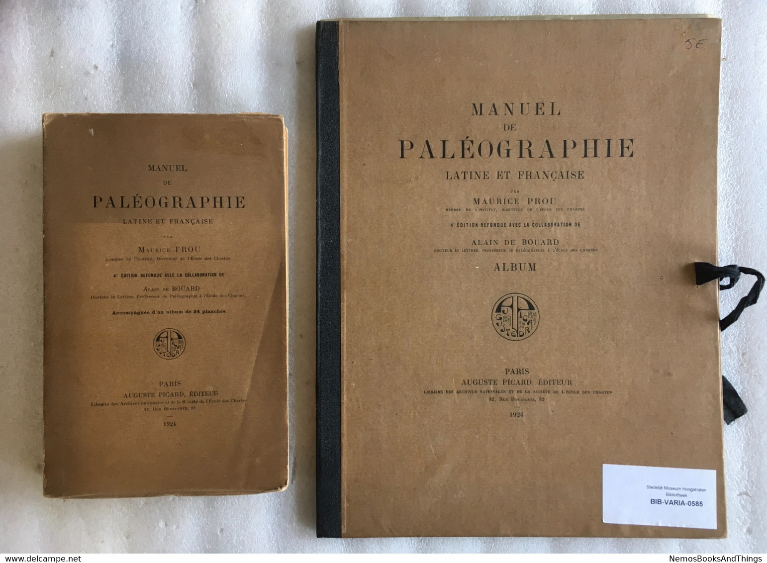 Manuel De PALÉOGRAPHIE Latine Et Française + Album Avec 24 Planches - 1924 - M Prou & De Boüard - 2 Tomes - 1901-1940