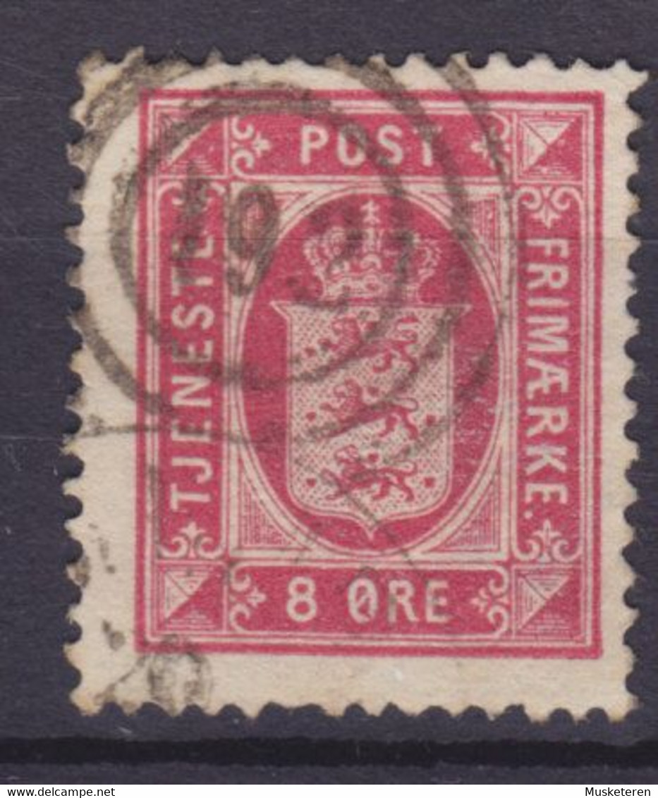 Denmark Service 1875 Mi. 6 Y A    8 Øre Wappen Number Cancel '192' Dampskibs Post Ekspedition 'Steamer Post' No. 6 - Officials