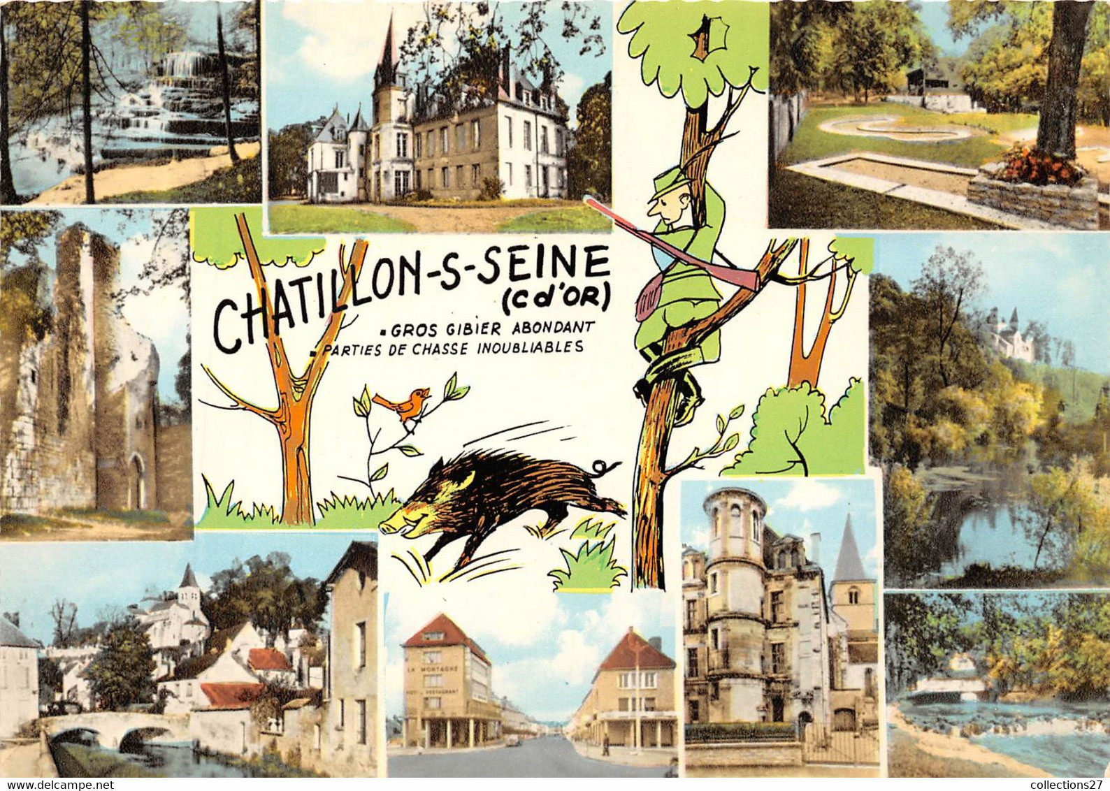 21-CHATILLON-SUR-SEINE- MULTIVUES- GROS GIBIER ABONDANT - PARTIES DE CHASSE INOUBLIABLES - Chatillon Sur Seine