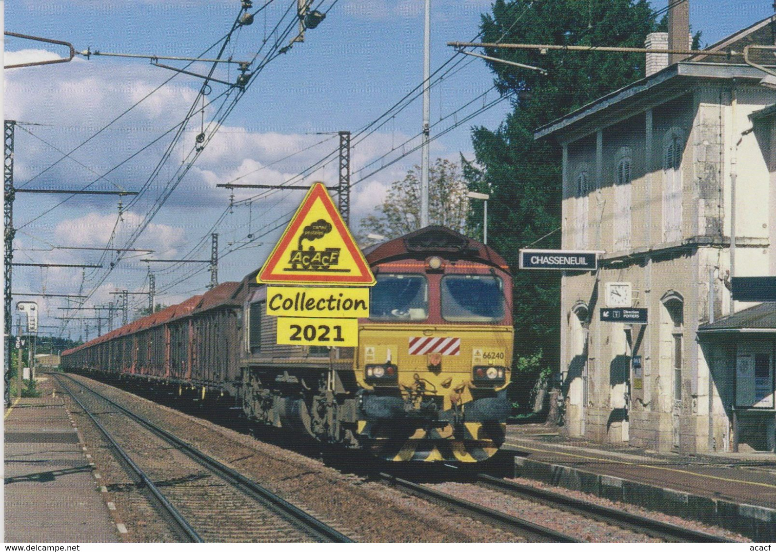 Class 66 Et Train De Fret, En Gare De Chasseneuil-du-Poitou (86) - - Sonstige & Ohne Zuordnung
