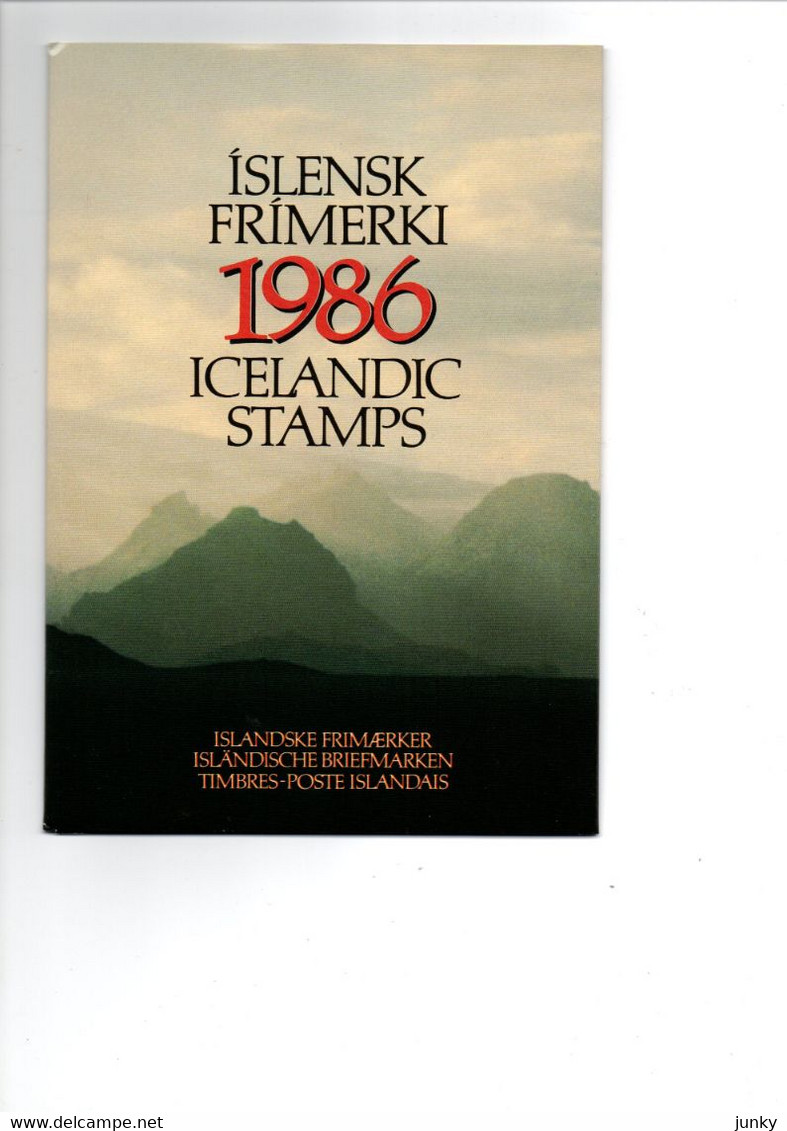 1986 Icelandic Stamps - Timbre D'Islande 1986 - 19 Timbres Dans Le Livret D'origine - Collections, Lots & Series