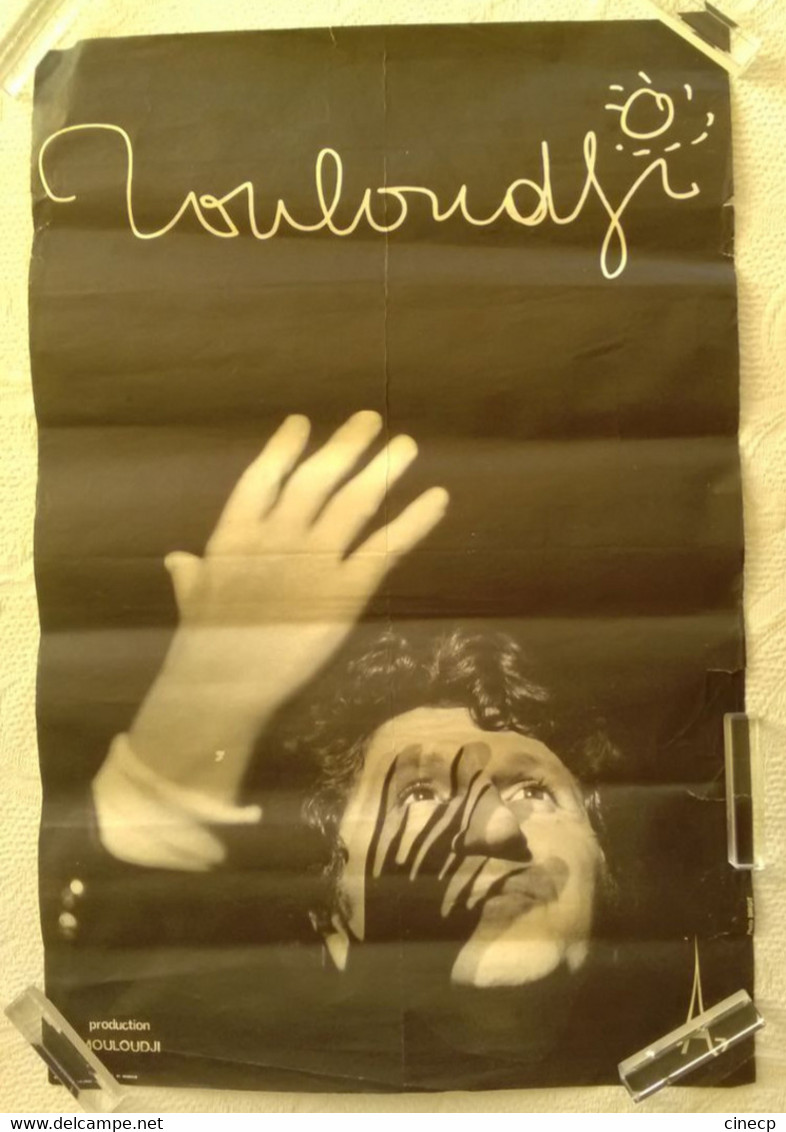 AFFICHE ORIGINALE CHANTEUR MOULOUDJI Photo Birgit Imp Lalande Courbet Début 1970's VINTAGE - Affiches & Posters