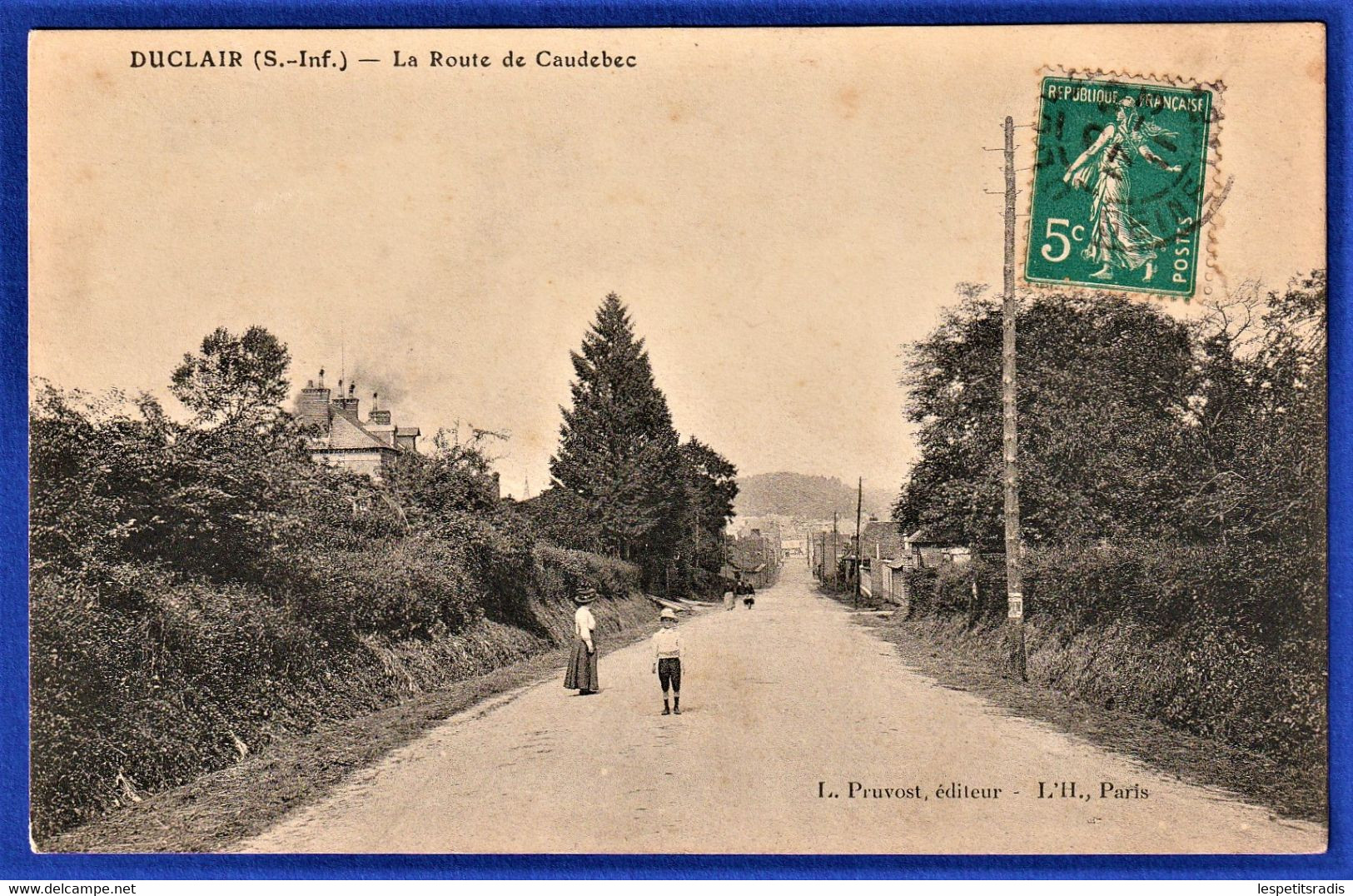 ***TRES RARE CPA 76 DUCLAIR (S.-Inf.) - La Route De Caudebec - Duclair