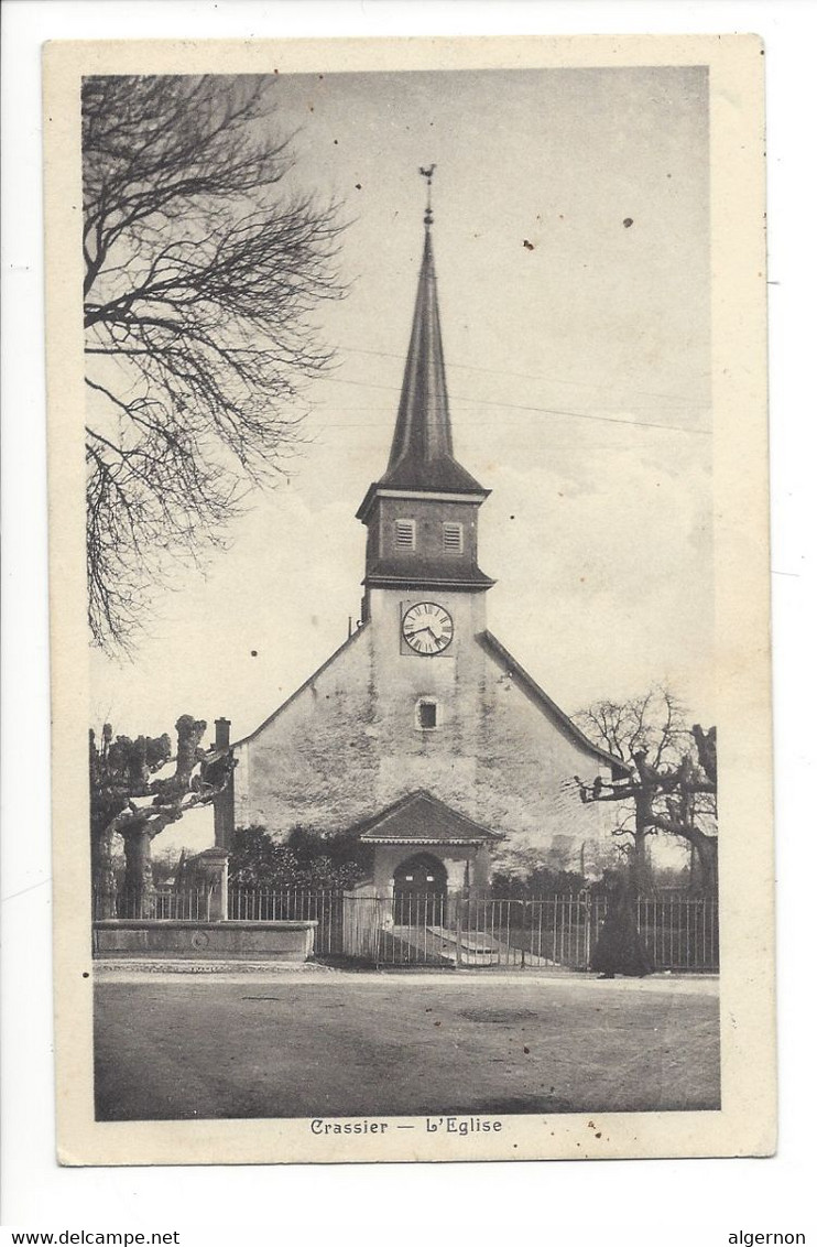 26520 -  Crassier L'Eglise + Cachet De Crassier 1919 - Crassier