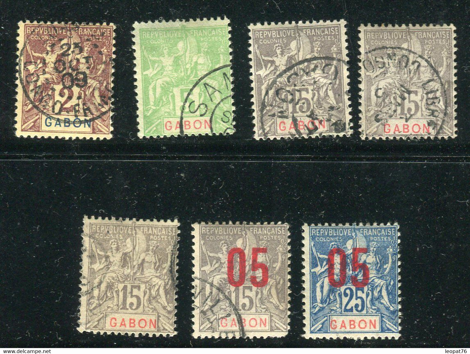 Gabon - Lot De 7 Valeurs Au Type Groupe - Cote 30€ - T39 - Used Stamps