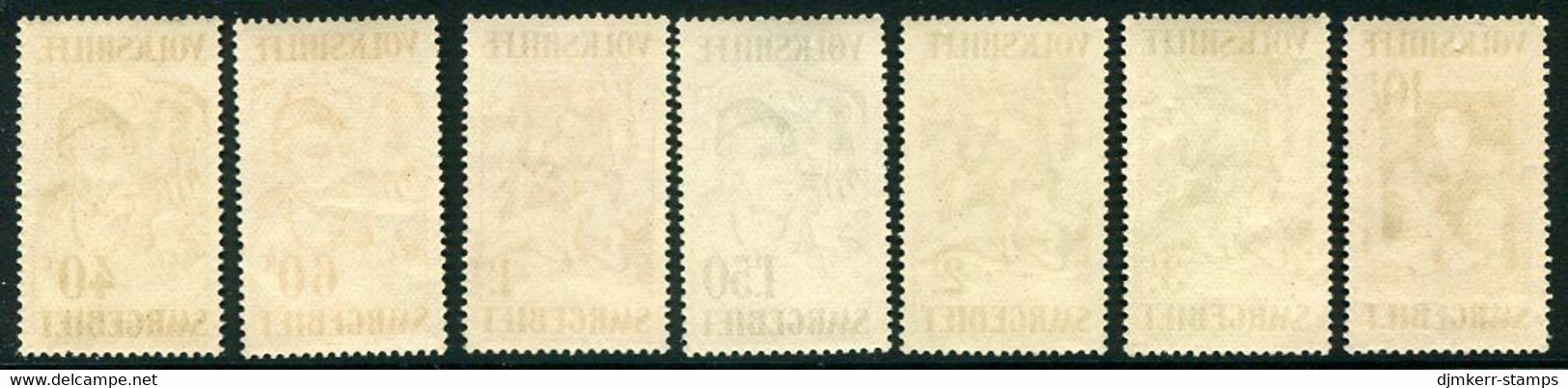 SAAR 1931 National Relief: Paintings LHM / *.  Michel 144-50 - Unused Stamps