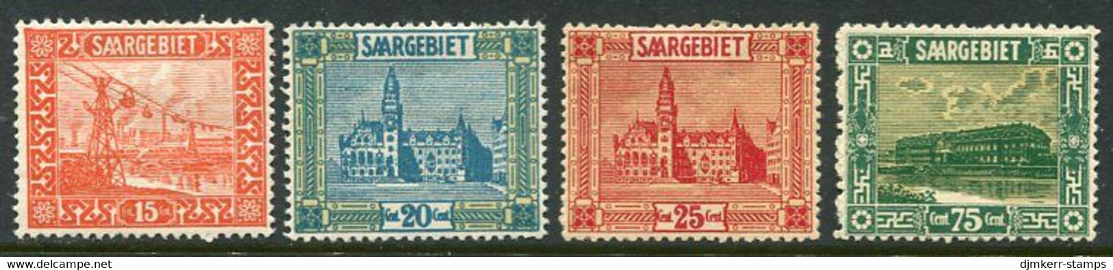 SAAR 1923 Definitives Wuth Changed Colours MH / *.  Michel 98-101 - Nuovi