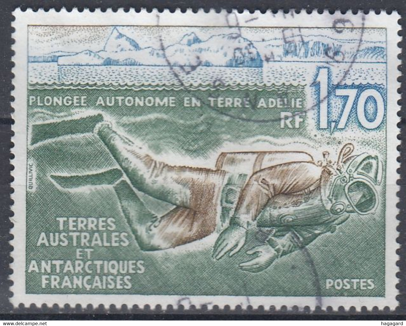 +TAAF 1989. Diving. Michel 250. Cancelled - Oblitérés