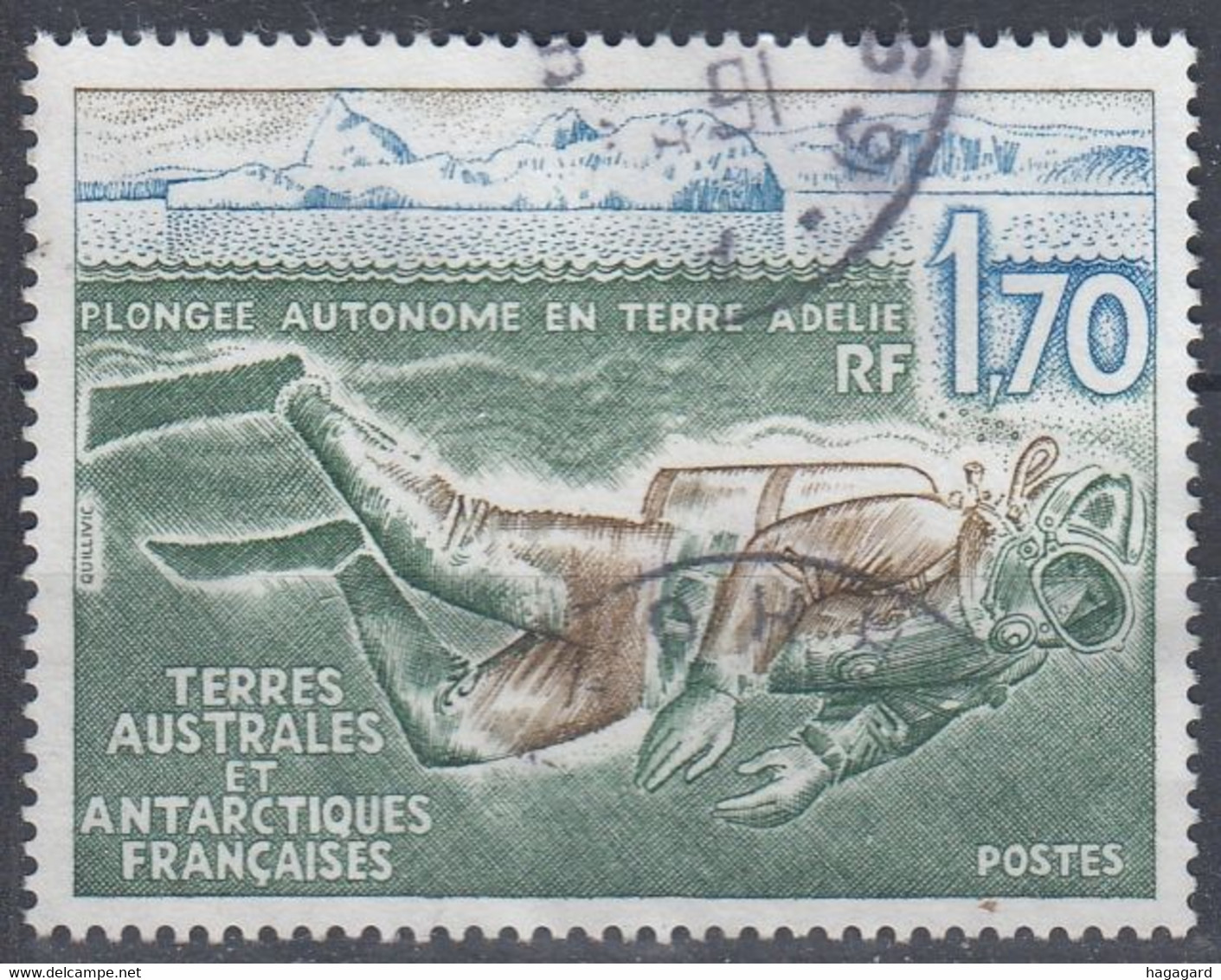 +TAAF 1989. Diving. Michel 250. Cancelled - Usados