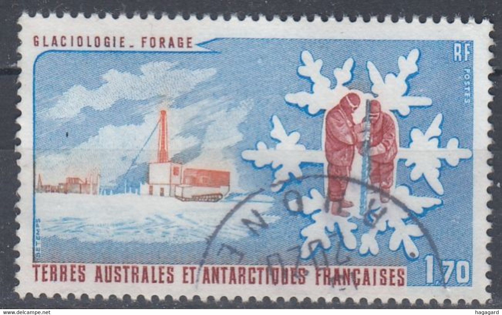 +TAAF 1984. Glaciology. Michel 183. Cancelled - Oblitérés