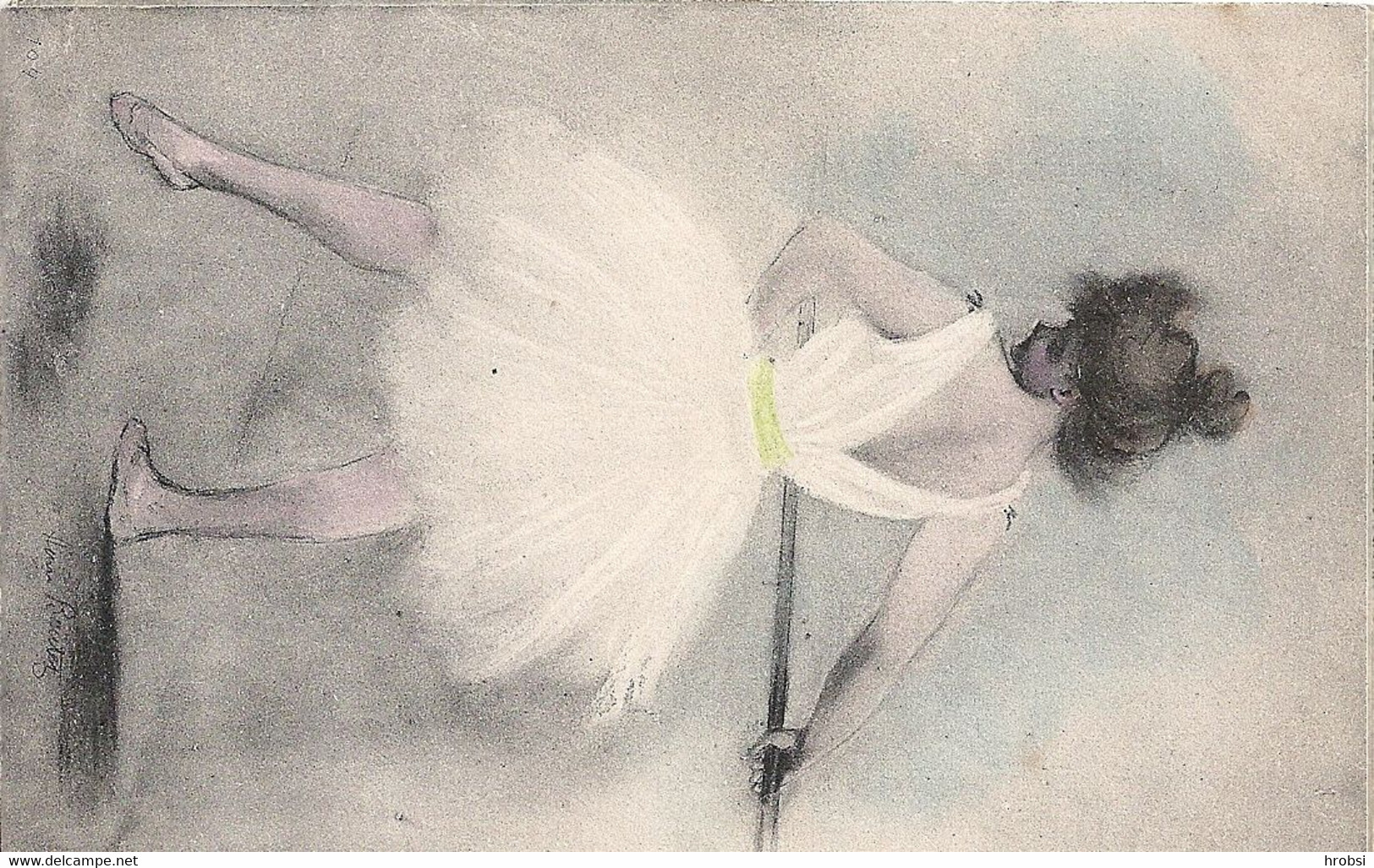 Illustrateur H Boutet, Série Danseuse à La Barre En Tutu - Boutet