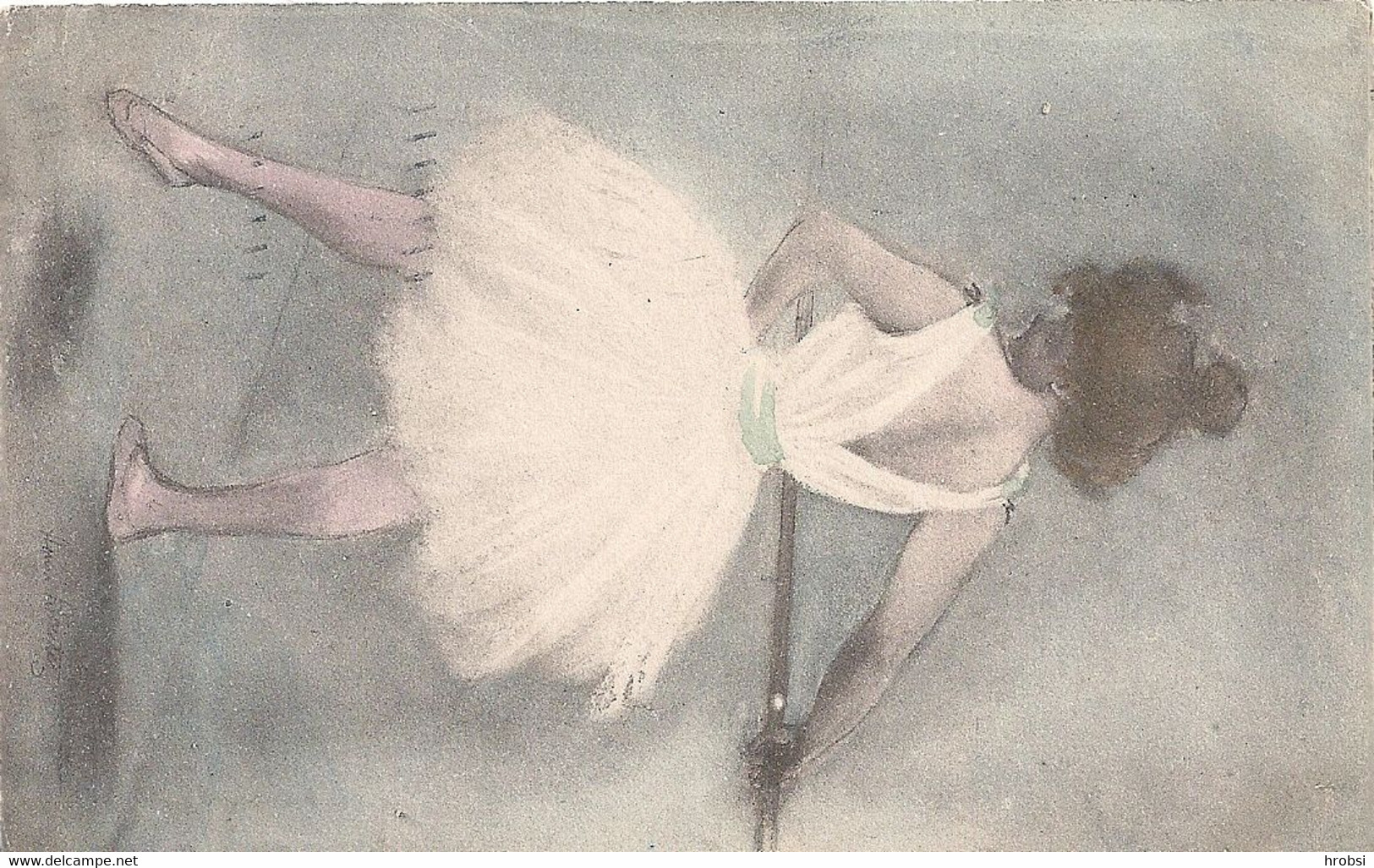 Illustrateur H Boutet, Série Danseuse à La Barre En Tutu - Boutet