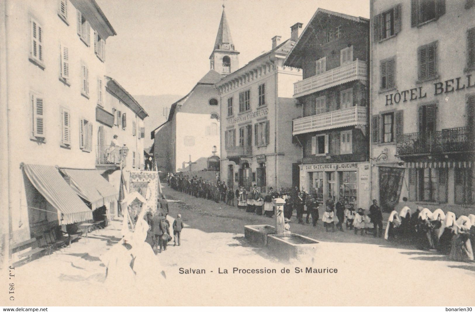 CPA SUISSE SALVAN LA PROCESSION DE ST MAURICE  1904 - Saint-Maurice