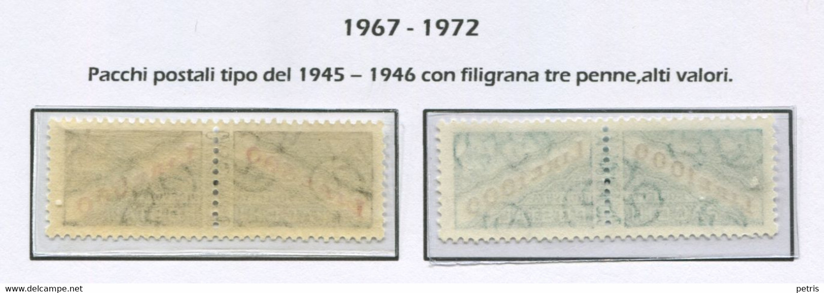 San Marino - 1967 - 72 Alti Valori Filigrana Tre Penne MNH** - Parcel Post Stamps