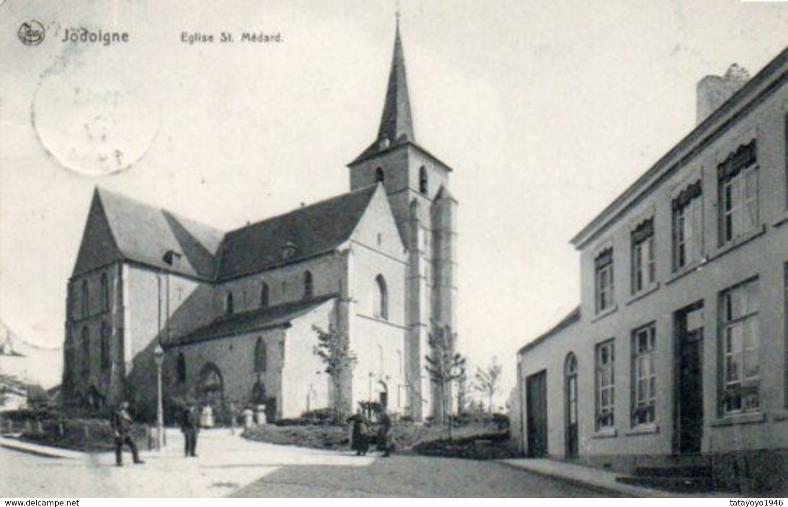 Jodoigne Eglise St Medard Animée Circulé En 1911 - Jodoigne