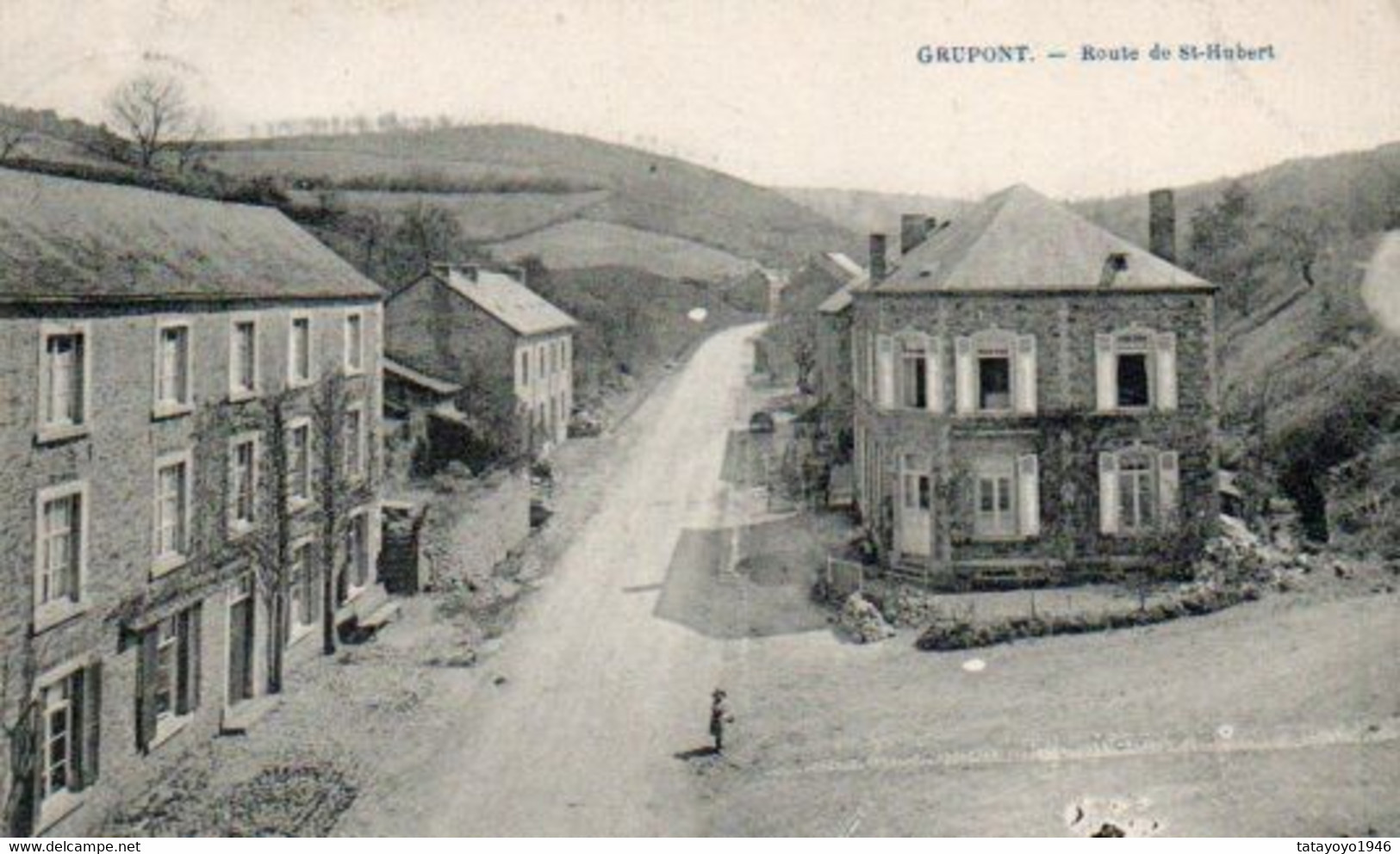 Grupont  Route De St Hubert Circulé En 1921 - Tellin