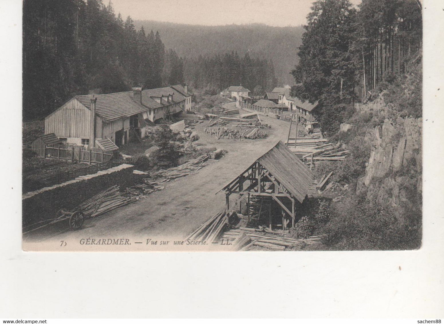 CPA  GERARDMER VUE SUR UNE SCIERIE - Altri & Non Classificati