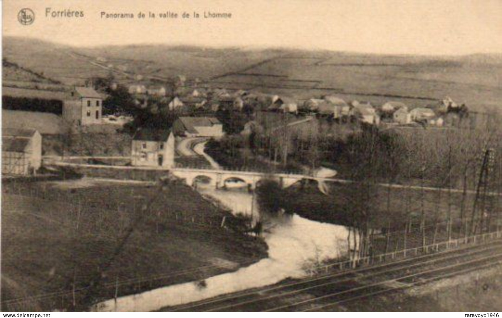 Forrieres  Panorama De La Vallée De La Lhomme Circulé En 1921 - Nassogne