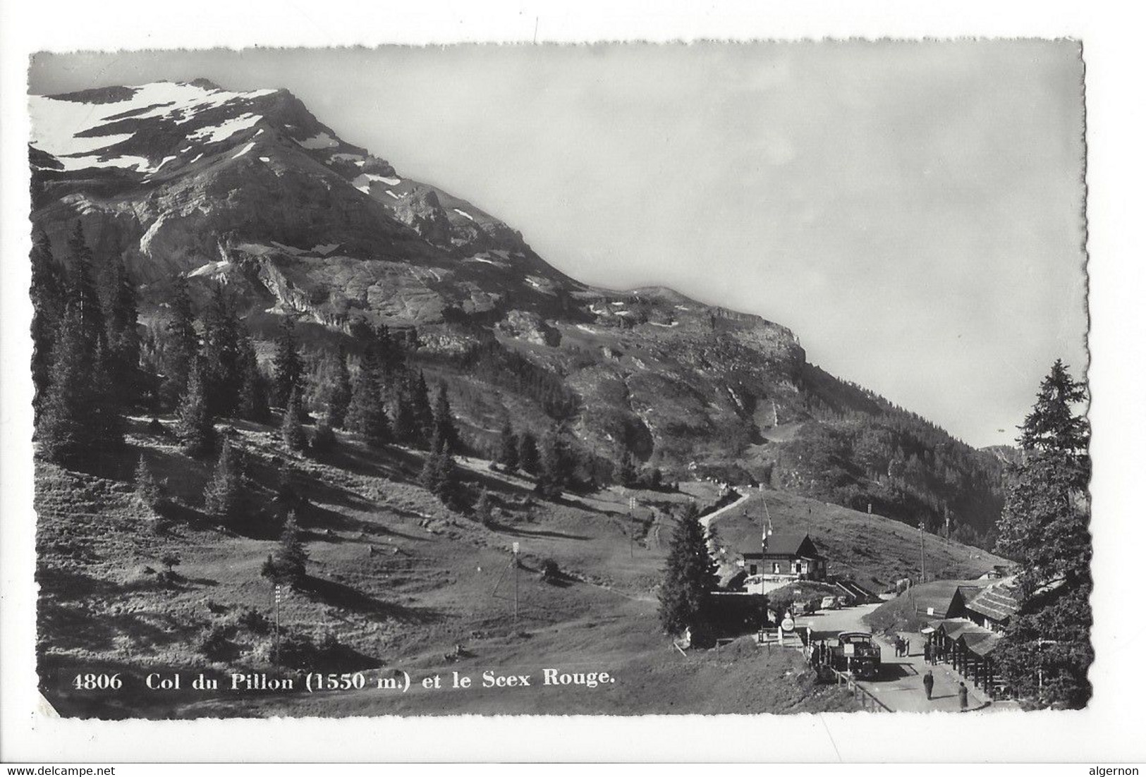 26536 - Col Du Pillon Et Le Seex Rouge + Cachet Col Du Pillon - Ormont-Dessus 