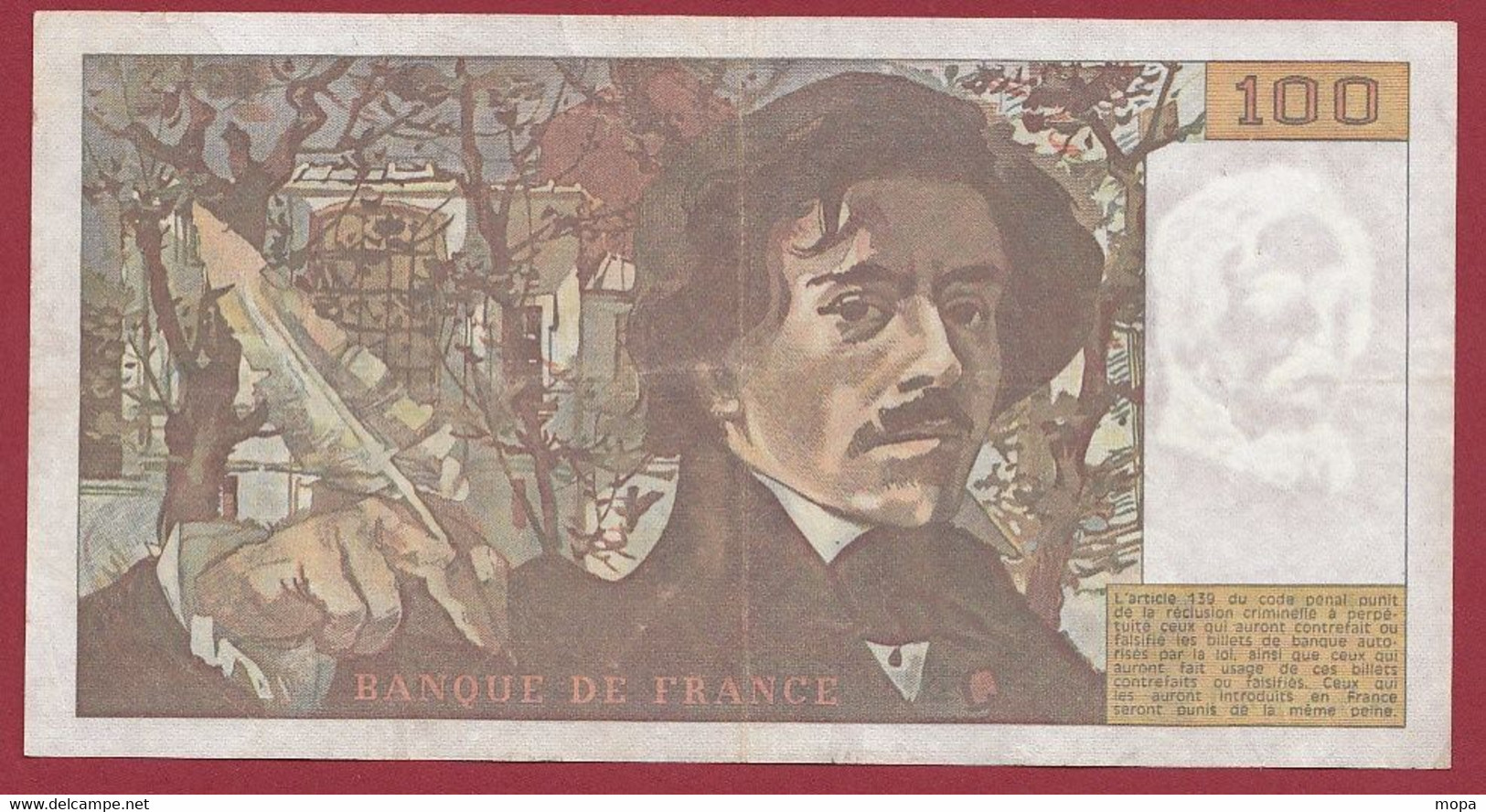 100 Francs "Delacroix" -----1979------ALPH .S.21-----DANS L ETAT - 100 F 1978-1995 ''Delacroix''