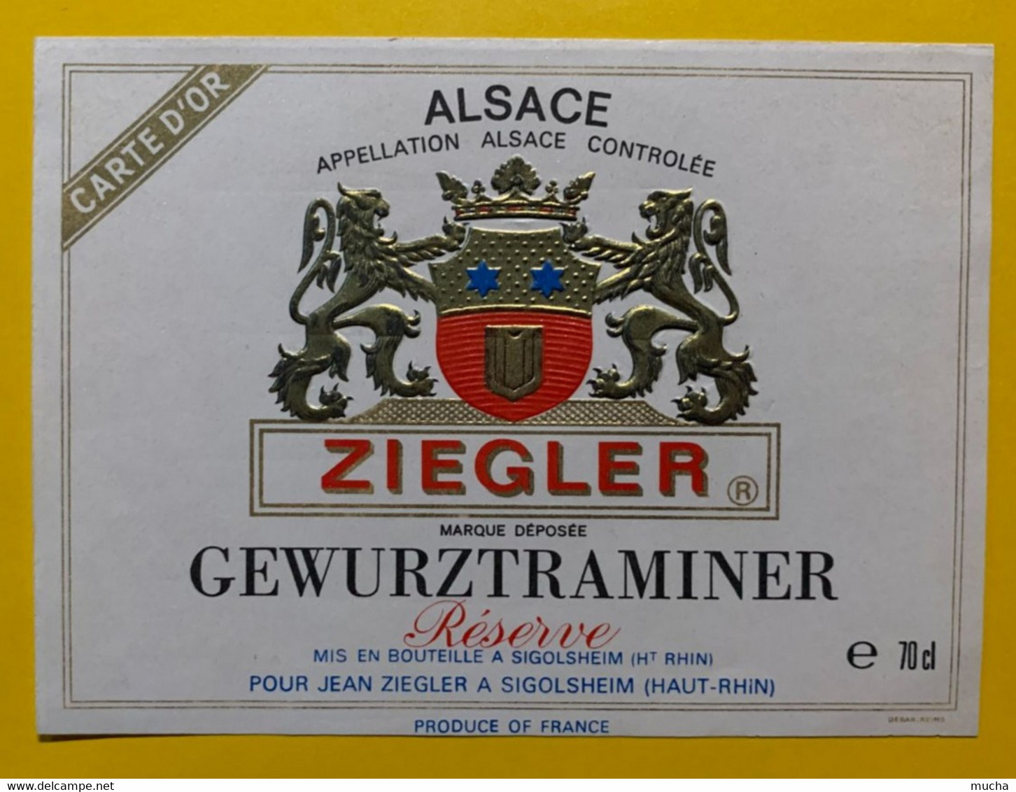 17918 - Gewurztraminer Carte D'Or Jean Ziegler Sigolsheim - Gewurztraminer