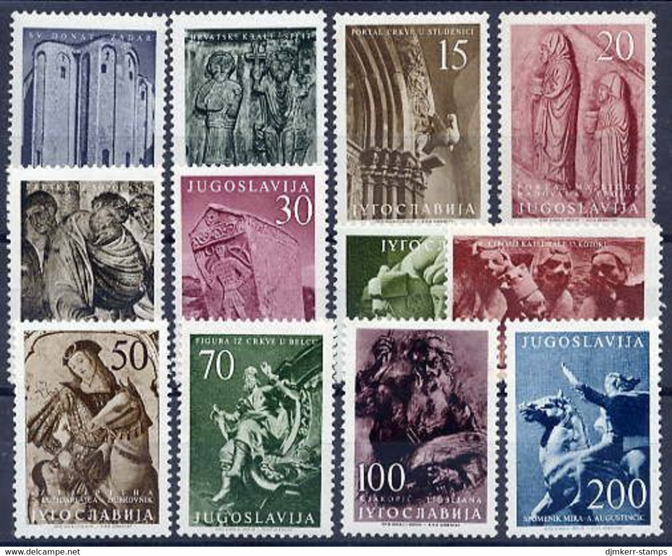YUGOSLAVIA 1956 Art MNH / **.  Michel 776-87 - Unused Stamps
