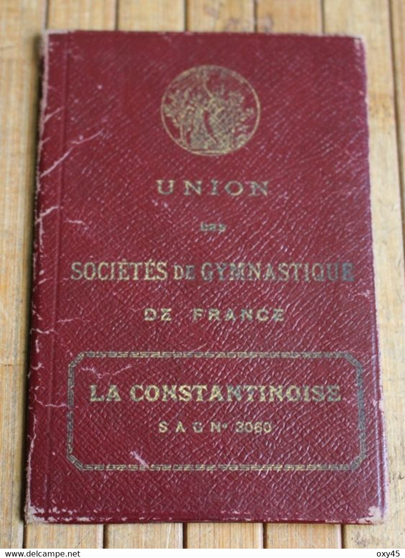 Carte Union Des Société De Gymnastique De France Constantinoise Constantine 1922 - Gymnastik