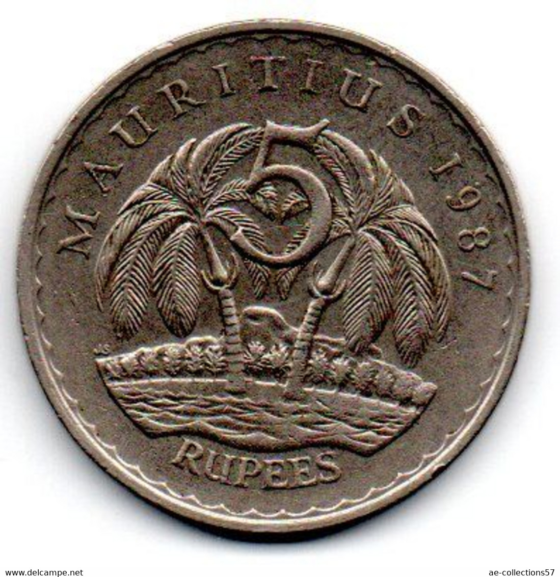 Ile Maurice -  5 Rupee 1987 - TTB - Maurice