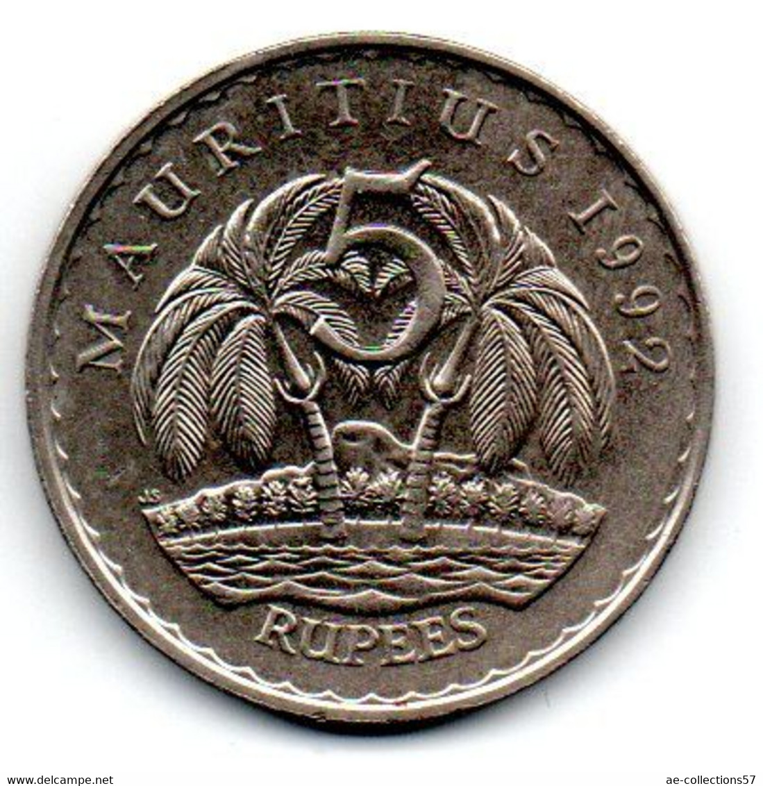 Ile Maurice -  5 Rupee 1992 - TTB - Maurice