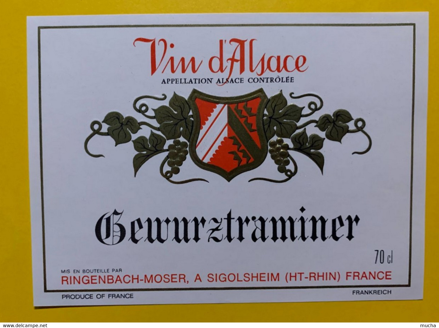 17932 - Gewurztraminer Ringenbach - Moser Sigolsheim 9 étiquettes
